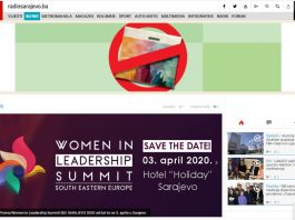RadioSarajevo.ba: Najava / Women In Leadership Summit SEE SARAJEVO 2020 održat će se 3. aprila