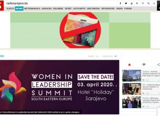 RadioSarajevo.ba: Najava / Women In Leadership Summit SEE SARAJEVO 2020 održat će se 3. aprila